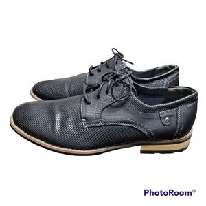 Steve Madden Black Leather Cherp Oxford Shoes Men's Size 10